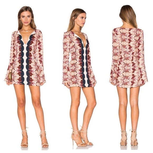 Free People Ossie Vibes Mini Dress in Pink Ivory size 6 - Picture 5 of 16